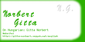 norbert gitta business card